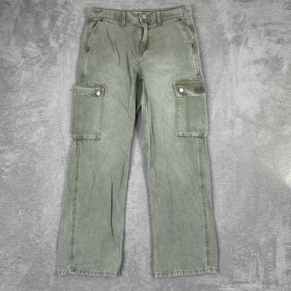 PacSun Cargo Pants Mens 32x31 Green Baggy Utility Skater Workwear Canvas